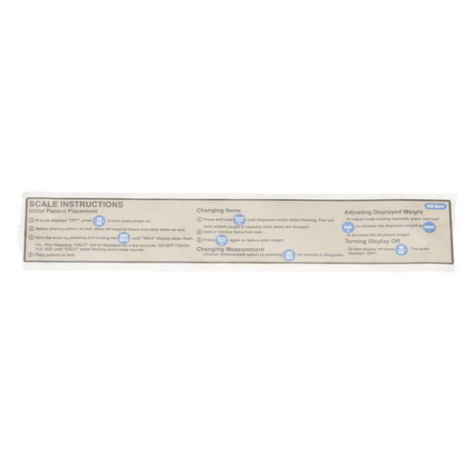 Label, Scale Instruction Label, Scale Instruction