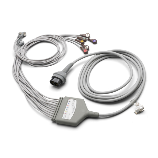 Patient Cable, ECG, 12-Lead, AHA, Shielded Patient Cable, ECG, 12-Lead, AHA, Shielded